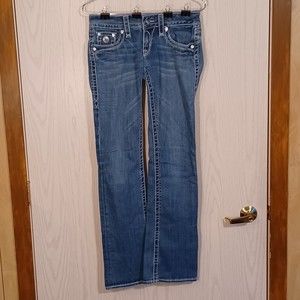 Rock Revival Celine Jeans, Size 29, Boot Cut, 32W x 32L, Low-Rise, Bedazzled